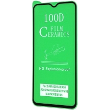 Защитное стекло 100D Ceramics для SAMSUNG Galaxy A20, A30, A50, A30S, A40S, A50S, M21, M31, M30, M30S, M10S, цвет окантовки черный