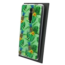 Чехол накладка для XIAOMI Mi 9T, Mi 9T Pro, Redmi K20, Redmi K20 Pro, силикон, глянцевый, блестки, рисунок Ананасы цветы