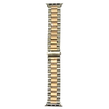 Ремешок для Apple Watch 42-44 mm, металл, цвет серебристо бронзовый