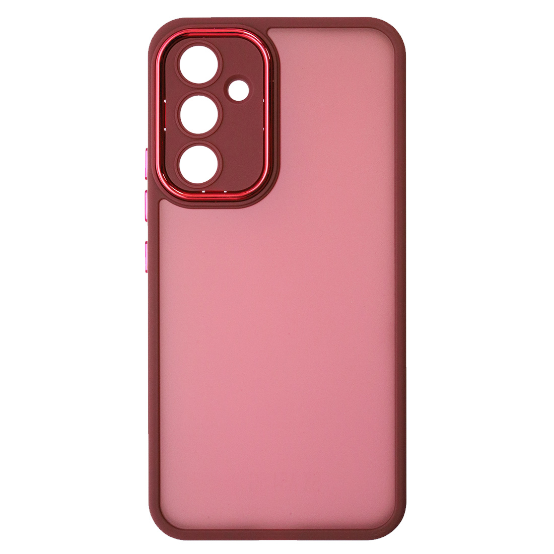 Чехол накладка KING для SAMSUNG Galaxy A54 5G, силикон, пластик, защита камеры, цвет окантовки бордовый Чехол накладка KING для SAMSUNG Galaxy A54 5G, силикон, пластик, защита камеры, цвет окантовки бордовый
