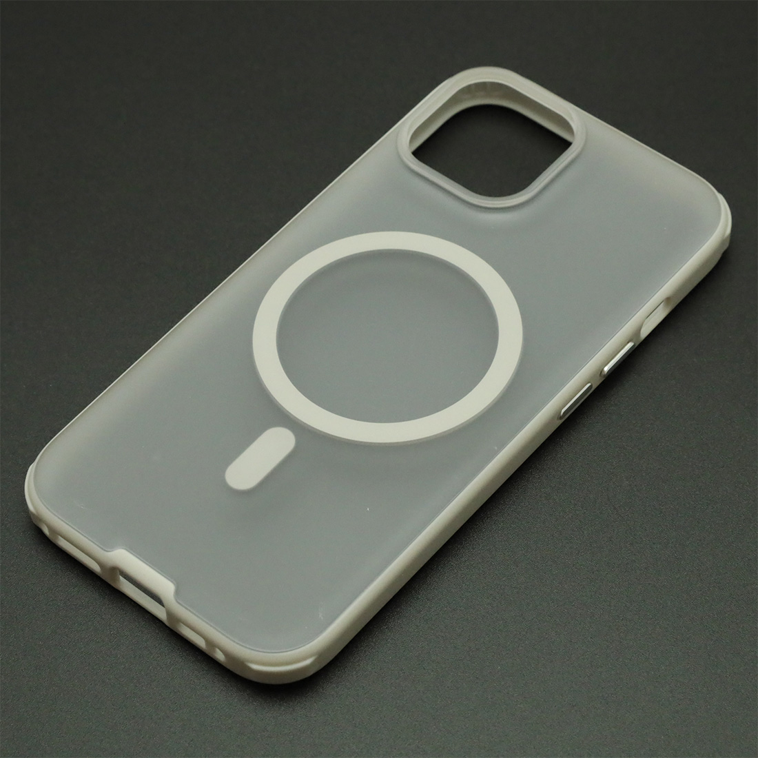 Чехол накладка NEW с поддержкой Magsafe для APPLE iPhone 15, матовый, силикон, пластик, цвет прозрачно серый