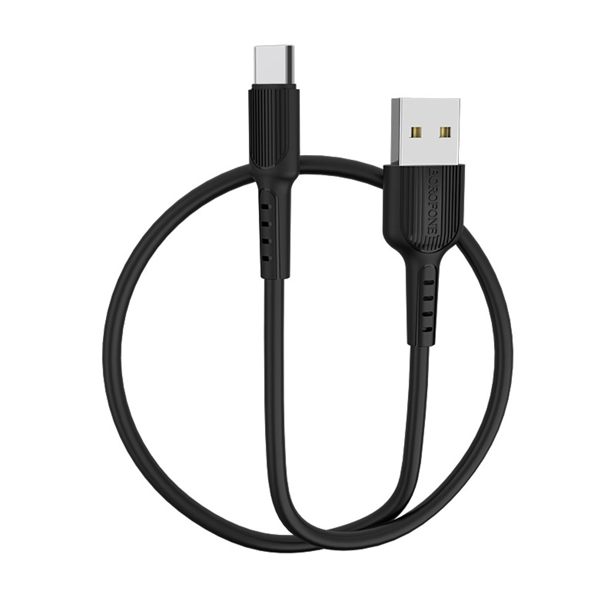 Кабель BOROFONE BX16 Easy USB Type C, длина 1 метр, 2A, силикон, цвет черный