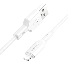 Кабель BOROFONE BX70 Lightning 8 pin, 2.4A, длина 1 метр, цвет белый