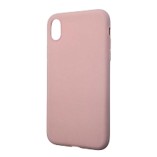 Чехол накладка GPS для APPLE iPhone XR, силикон, матовый, цвет бледно розовый