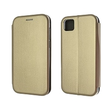Чехол книжка STYLISH для HUAWEI Honor 9S (DUA-LX9), Y5P 2020, экокожа, визитница, цвет золотистый.