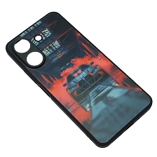 Чехол накладка для XIAOMI Redmi 13C, POCO C65, пластик, силикон, защита камеры, рисунок БМВ