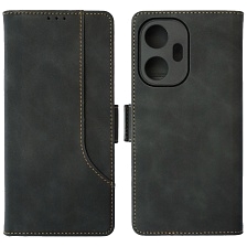 Чехол книжка NICE для Realme C55, защита камеры, экокожа, визитница, цвет черный