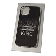 Чехол накладка для APPLE iPhone 13 (6.1), силикон, рисунок KING