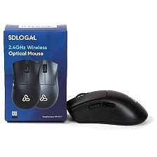 Мышь беспроводная SDLOGAL WM-2013, бесшумные клавиши, оптическая, 1200 DPI, цвет черный