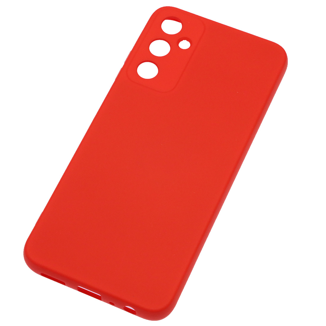 Чехол накладка Silicon Cover для SAMSUNG Galaxy A05s, защита камеры, силикон, бархат, цвет красный