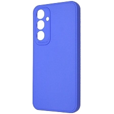 Чехол накладка для SAMSUNG Galaxy A35, защита камеры, силикон, цвет синий