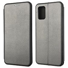 Чехол книжка STYLISH для SAMSUNG Galaxy A02S (SM-A025F), экокожа, визитница, цвет серебристый