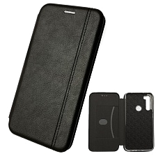 Чехол книжка VINTAGE LiNE для XIAOMI Redmi Note 8, экокожа, визитница, цвет черный.