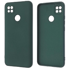 Чехол накладка NANO для XIAOMI Redmi 9C, Redmi 10A, силикон, бархат, цвет темно зеленый