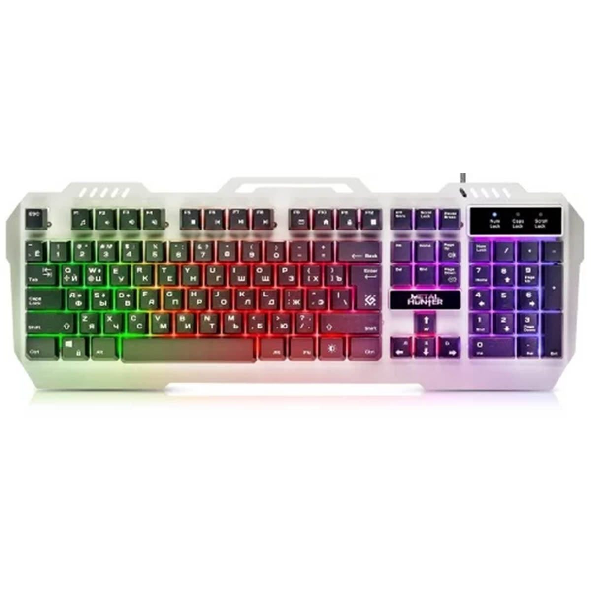 Игровая клавиатура DEFENDER Metal Hunter, проводная, подсветка, цвет серый