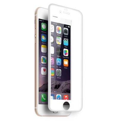 Защитное стекло 5D для Apple iPhone 6 /4.7"/картон.упаковка/ белый 2Д.