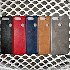 Чехол-книжка для HUAWEI Y9 2018 / Y9 PRO на магните, основа силикон, визитница, искусственная кожа золотистая NEW.