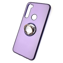 Чехол накладка для XIAOMI Redmi Note 8, силикон, кольцо держатель, цвет фиолетовый.
