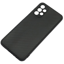 Чехол накладка для SAMSUNG Galaxy A13 4G, силикон, карбон, цвет черный