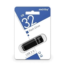 Флешка USB 32GB SMARTBUY Quartz, цвет черный