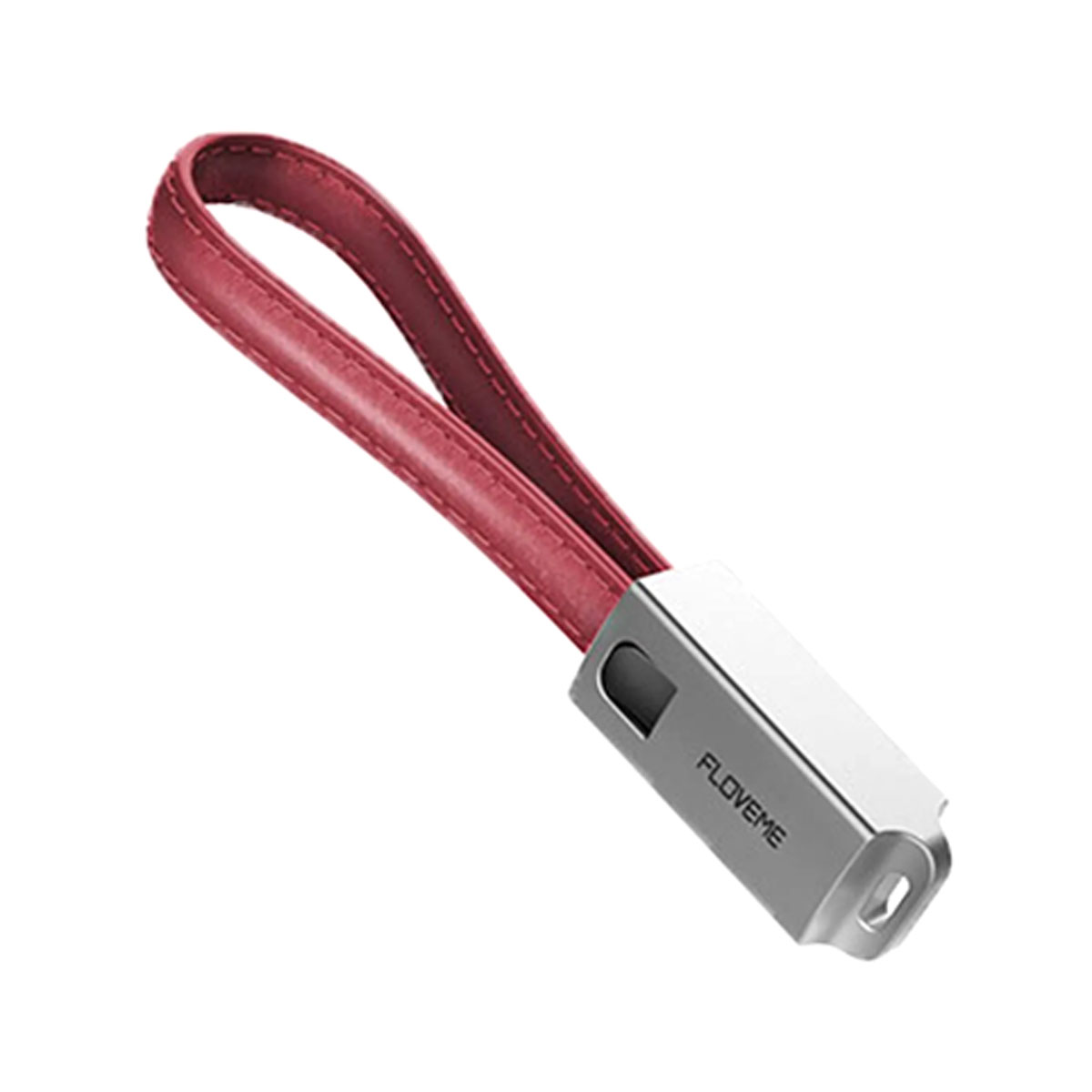 Кабель брелок FLOVEME APPLE Lightning 8 pin, 2.1A, длина 0.15 метра, цвет красный