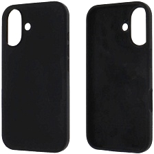 Чехол накладка Silicon Case для APPLE iPhone 16 (6.1"), силикон, бархат, цвет черный Чехол накладка Silicon Case для APPLE iPhone 16 (6.1"), силикон, бархат, цвет черный