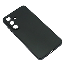 Чехол накладка для SAMSUNG Galaxy S25 FE, защита камеры, силикон, цвет черный