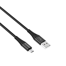 Кабель BOROFONE BX29 Endurant Micro USB, 2.4A, длина 1 метр, силикон, нейлоновая оплетка, цвет черный