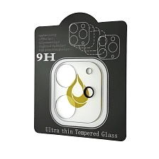 Защитное стекло для камеры APPLE iPhone 12, прозрачное, цвет окантовки черный