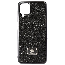 Чехол накладка Queen для SAMSUNG Galaxy A12 (SM-A125), M12 (SM-M127F), силикон, стразы, цвет черный Чехол накладка Queen для SAMSUNG Galaxy A12 (SM-A125), M12 (SM-M127F), силикон, стразы, цвет черный