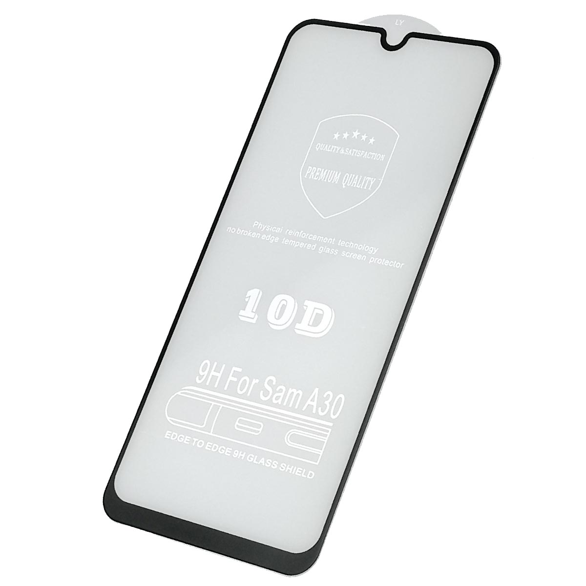 Защитное стекло 10D для SAMSUNG Galaxy A30 (SM-A305), A50 (SM-A505), M30 (SM-M305), A40s (SM-405), A50s (SM-A507), M21 (SM-215), цвет окантовки черный