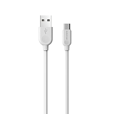 Кабель BOROFONE BX14 LinkJet Micro USB, 2.4A, длина 1 метр, силикон, цвет белый