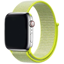 Ремешок для часов Apple Watch (42-44 мм), нейлон, цвет желто-зеленый