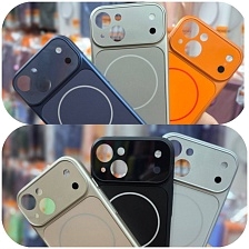 Чехол накладка AG Glass с поддержкой MagSafe для APPLE iPhone 17, цвет серебристый