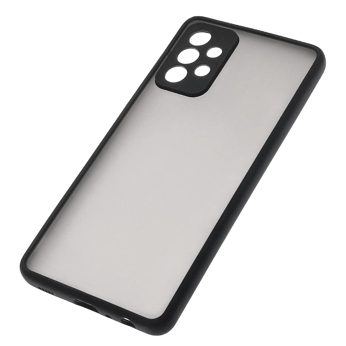 Чехол накладка SKIN SHELL для SAMSUNG Galaxy A72 (SM-A725F), силикон, пластик, цвет окантовки черный