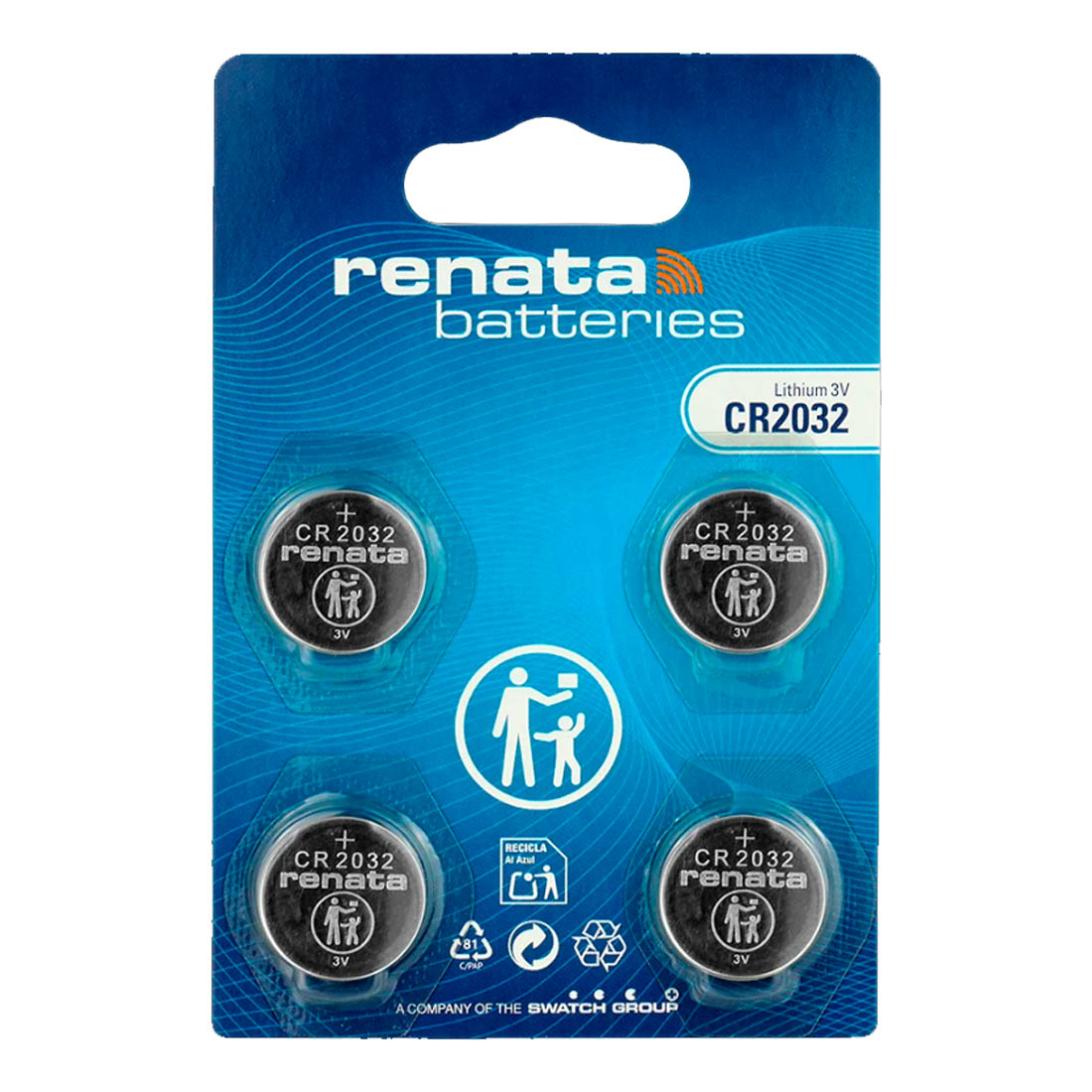 Батарейка RENATA CR2032 BL4 Lithium 3V
