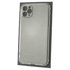 Чехол накладка для APPLE iPhone 11 PRO MAX (6.5), противоударный, защита камеры, силикон, цвет прозрачный