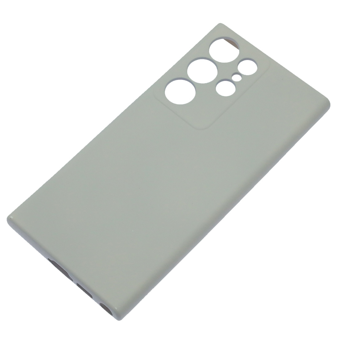 Чехол накладка Silicon Cover для SAMSUNG Galaxy S23 Ultra, защита камеры, силикон, бархат, цвет серый