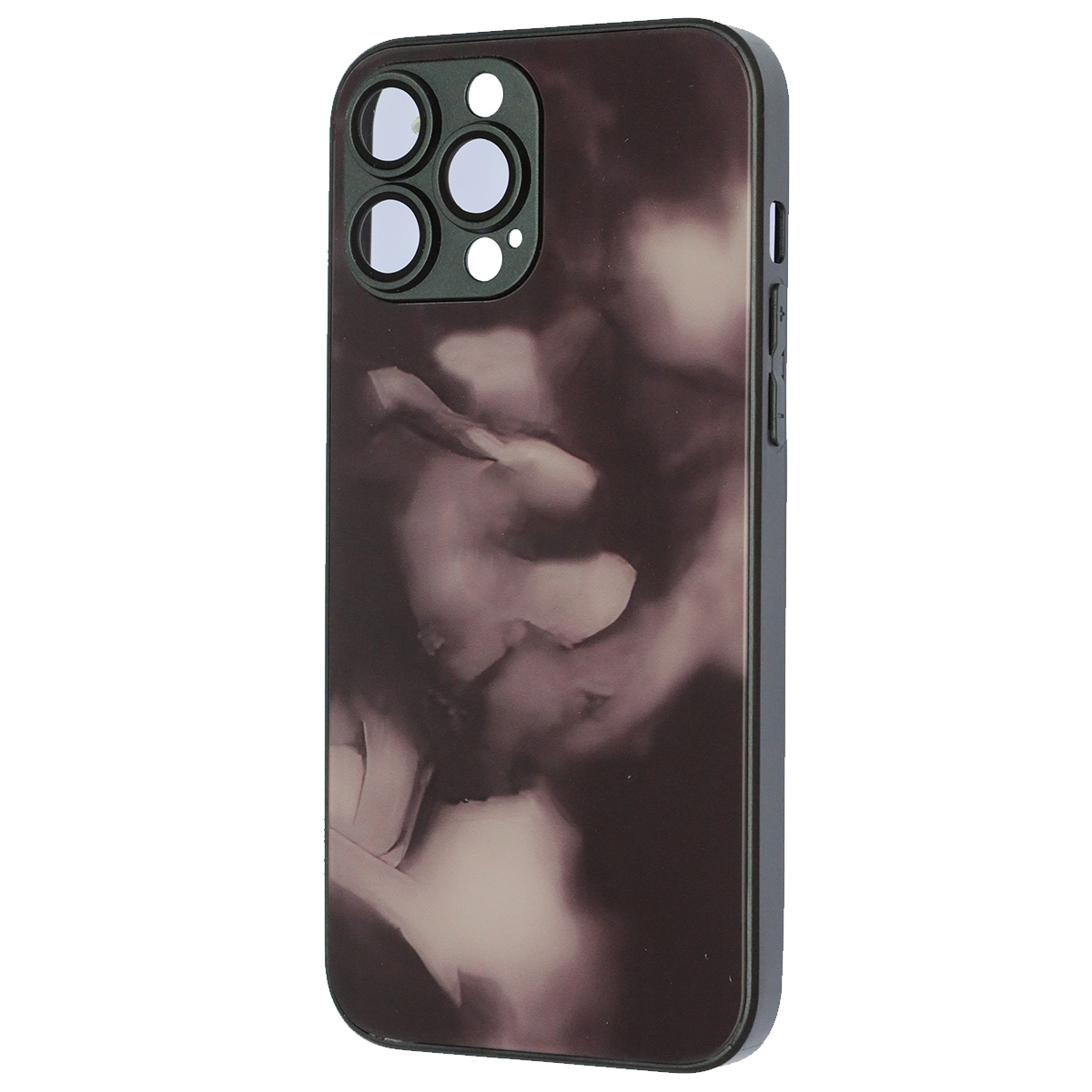 Чехол накладка AG Glass case для APPLE iPhone 13 Pro Max (6.7"), силикон, стекло, защита камеры, цвет черный