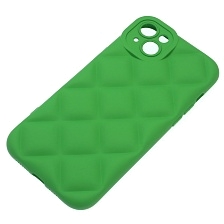 Чехол накладка для APPLE iPhone 14 Plus (6.7"), силикон, 3D ромб, цвет зеленый Чехол накладка для APPLE iPhone 14 Plus (6.7"), силикон, 3D ромб, цвет зеленый