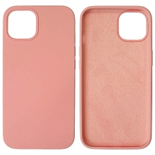 Чехол накладка Silicon Case для APPLE iPhone 14 (6.1), силикон, бархат, цвет светло розовый Чехол накладка Silicon Case для APPLE iPhone 14 (6.1), силикон, бархат, цвет светло розовый