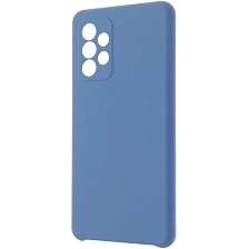 Чехол накладка Silicon Cover для SAMSUNG Galaxy A52 (SM-A525F), силикон, бархат, цвет джинсовый
