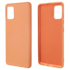 Чехол накладка NANO для SAMSUNG Galaxy A51 (SM-A515), силикон, бархат, цвет персиковый