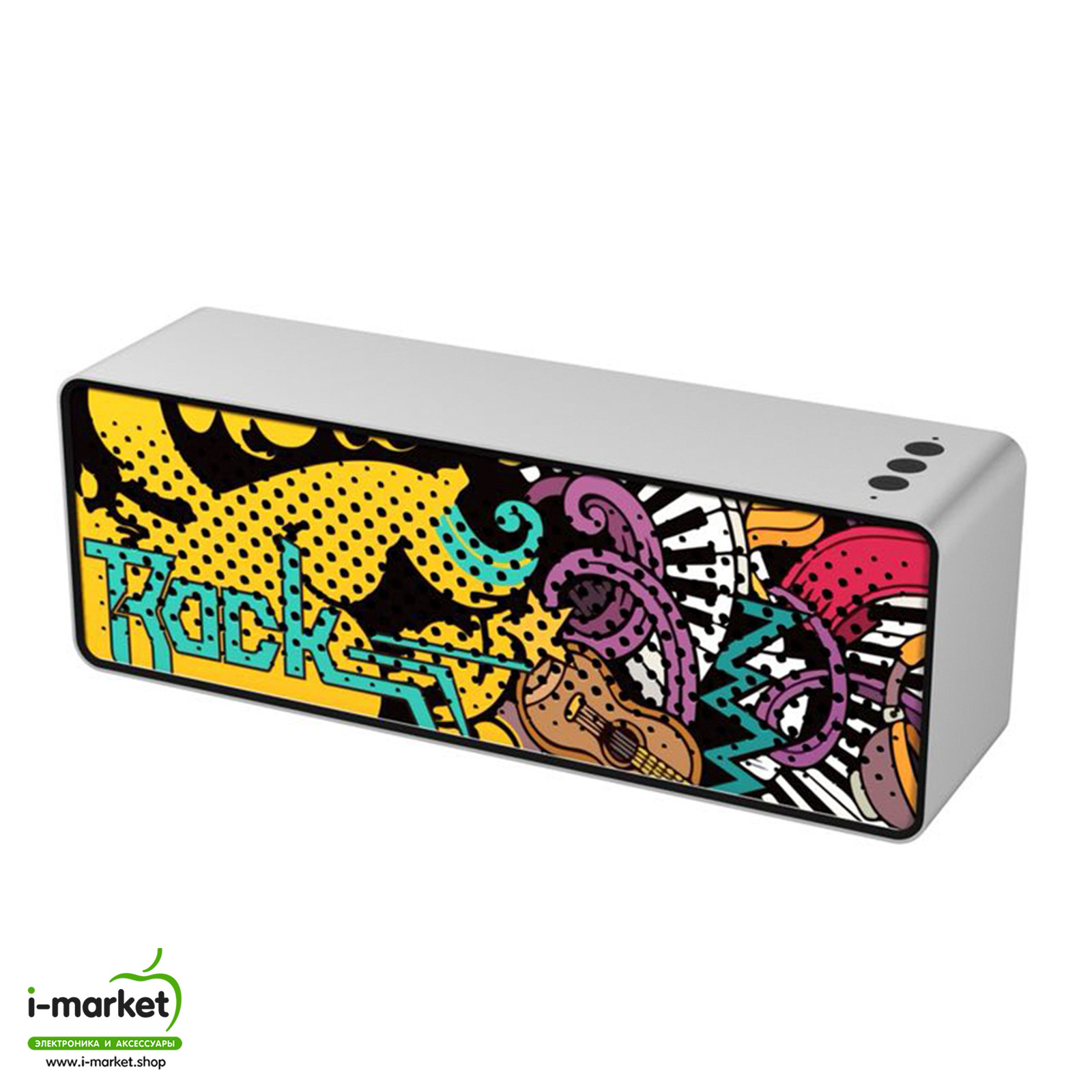 Портативная акустическая аудио колонка Bluetooth Raiskid F2, AUX, USB, TFT, рисунок граффити. Портативная акустическая аудио колонка Bluetooth Raiskid F2, AUX, USB, TFT, рисунок граффити.