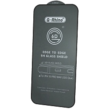 Защитное стекло 6D G-Rhino для APPLE iPhone 15 Pro Max (6.7"), цвет окантовки черный Защитное стекло 6D G-Rhino для APPLE iPhone 15 Pro Max (6.7"), цвет окантовки черный