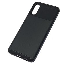 Чехол накладка AUTO FOCUS UE для SAMSUNG Galaxy A02 (SM-A022G/DS), силикон, матовый, цвет черный