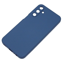 Чехол накладка NANO для SAMSUNG Galaxy A15, защита камеры, силикон, бархат, цвет темно синий