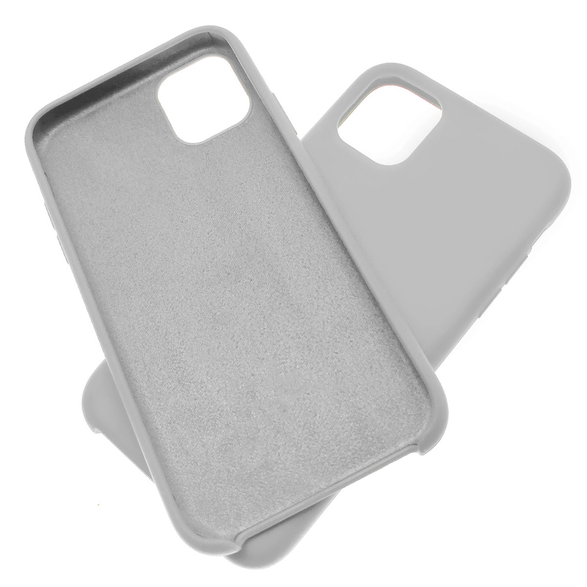 Чехол накладка Silicon Case для APPLE iPhone 11, силикон, бархат, цвет  светло серый