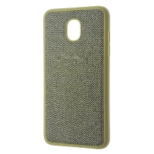 Чехол накладка для SAMSUNG Galaxy J3 2018, силикон, под джинс, цвет золотистый. Чехол накладка для SAMSUNG Galaxy J3 2018, силикон, под джинс, цвет золотистый.