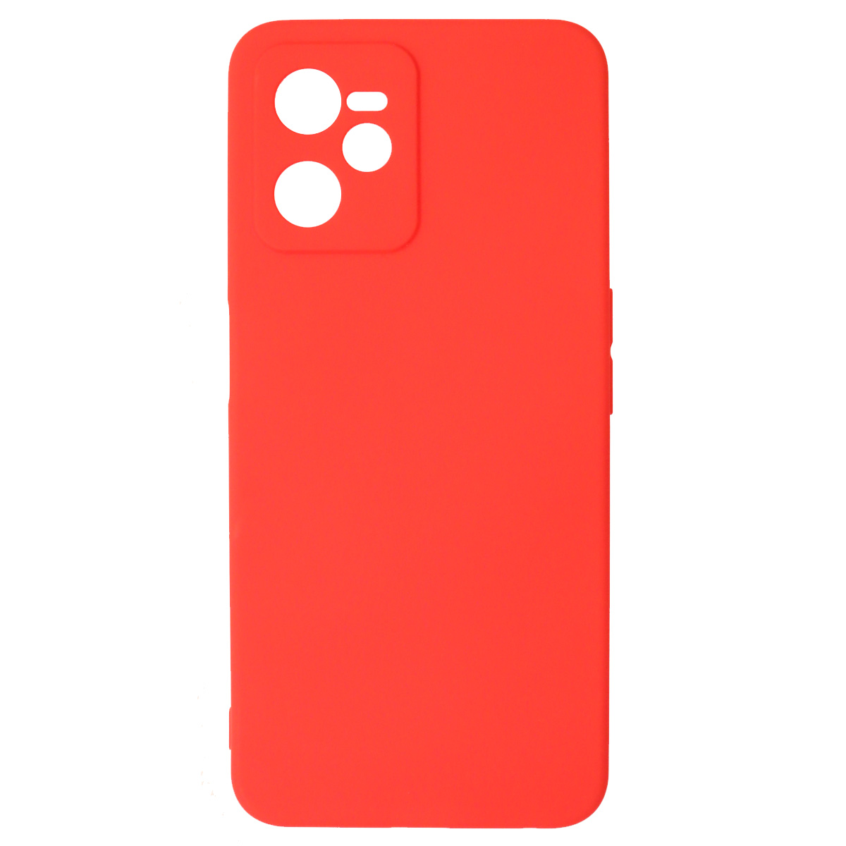 Чехол накладка SOFT TOUCH для Realme C35, защита камеры, силикон, матовый, цвет красный